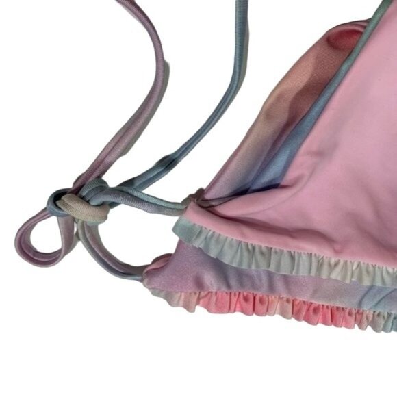 Wildfox Fairy Hologram Pastel Bikini Size XS Tank & String Bikini Bottom New - Picture 6 of 9